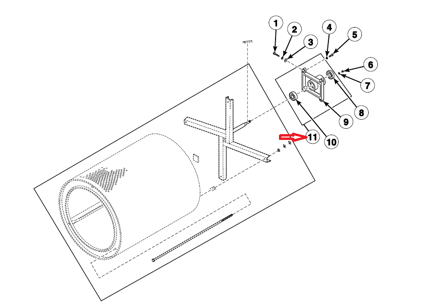 (IPSO DR35) TRUNNION HOUSING ASSEMBLY