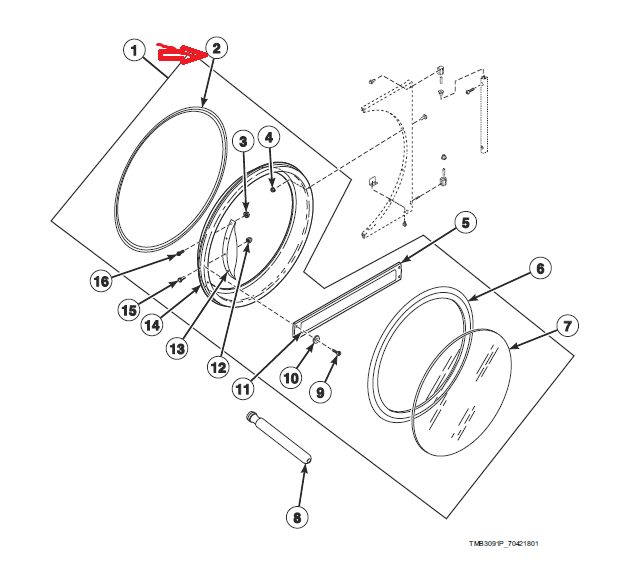 (IPSO DR35) DOOR RING GASKET