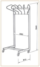 [EDIMCOAH2--] RACK MOBILE avec CINTRES pour tablier protection RX