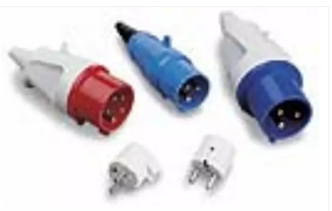 PLUG male, plastic, mix, cable mount, set of 5 pc