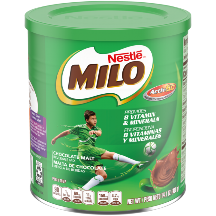 MELANGE DE POUDRE DE MALT AU CHOCOLAT (Milo) 400g, boîte