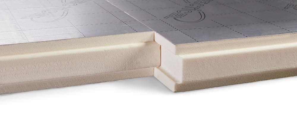 THERMAL INSULATION panel, PU,120x250x6cm, tongue&groove edge