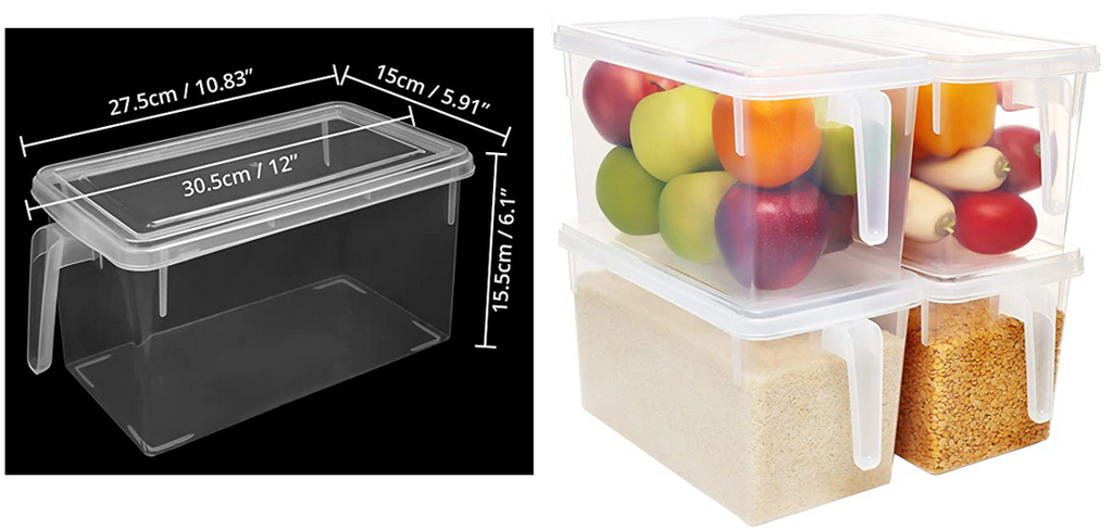 FOOD BOX, plastic, ±31x15x16cm + lid