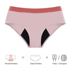 [PHYPMHMAUWL] SOUS-VÊTEMENTS MENSTRUELLE, réutilisable, grande