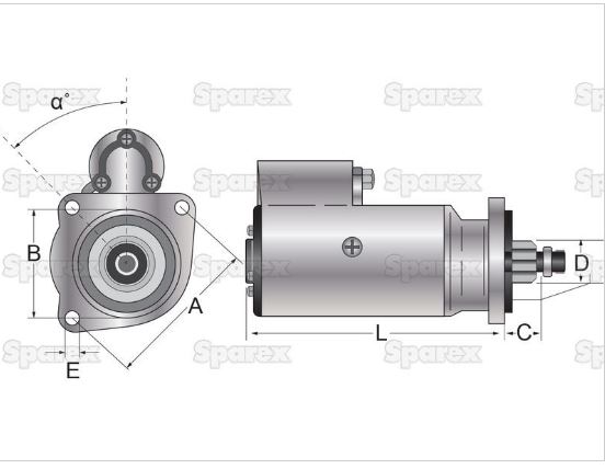 STARTER MOTOR (MF 455Xtra)