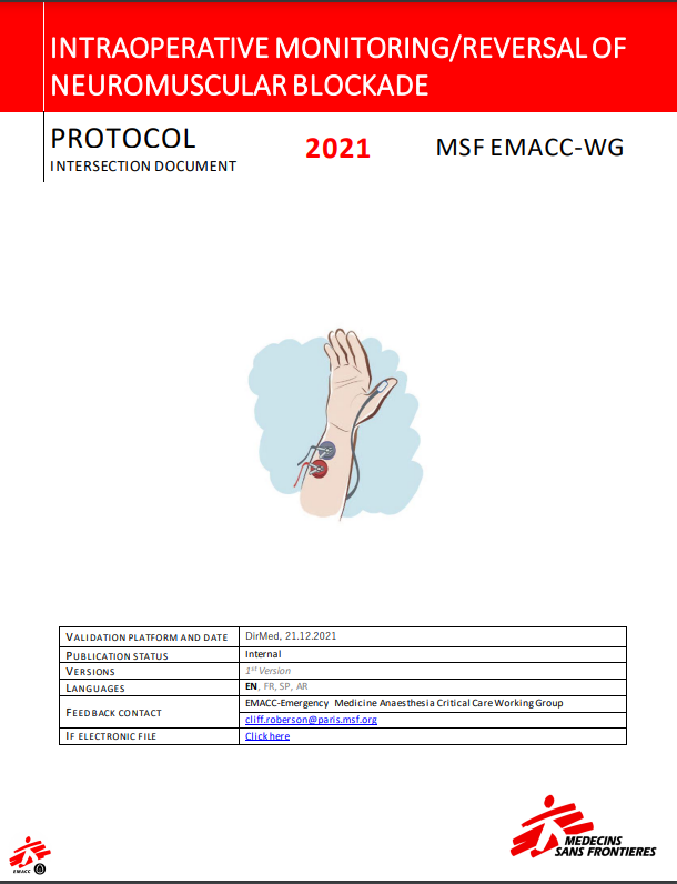 Intraoperative Monitoring/Reversal of Neuromuscular Blockade