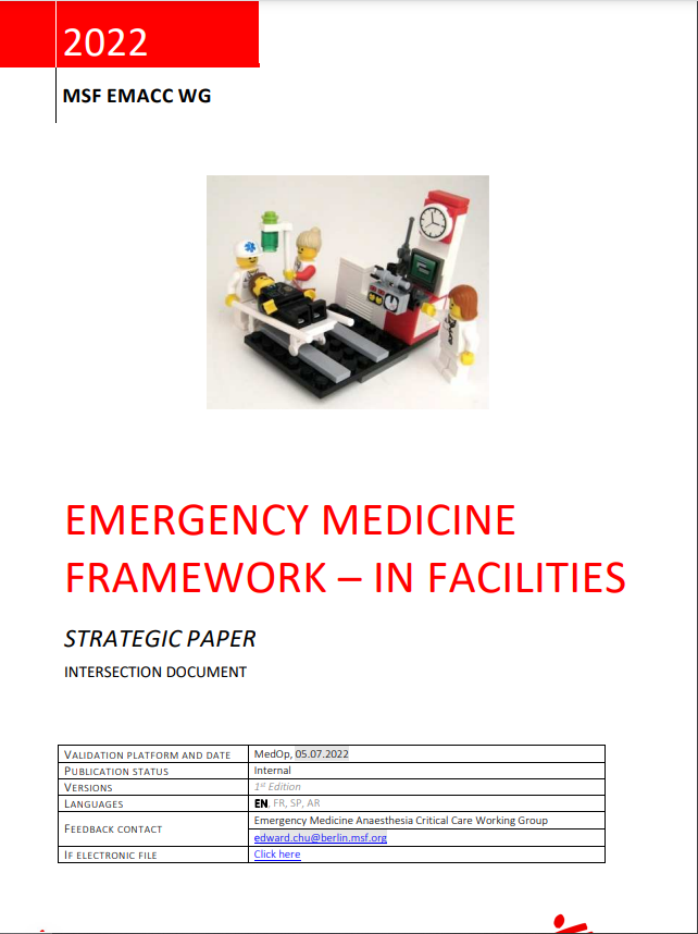 Emergency Medicine Framework - In Facilities