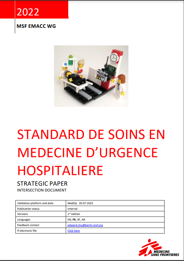 Standard de soins en médecine d'urgence hospitalière