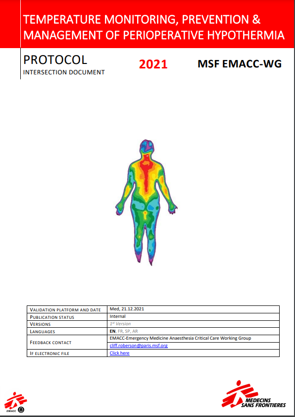 Temperature Monitoring. Prev. & Mgmt of Perioper.Hypothermia