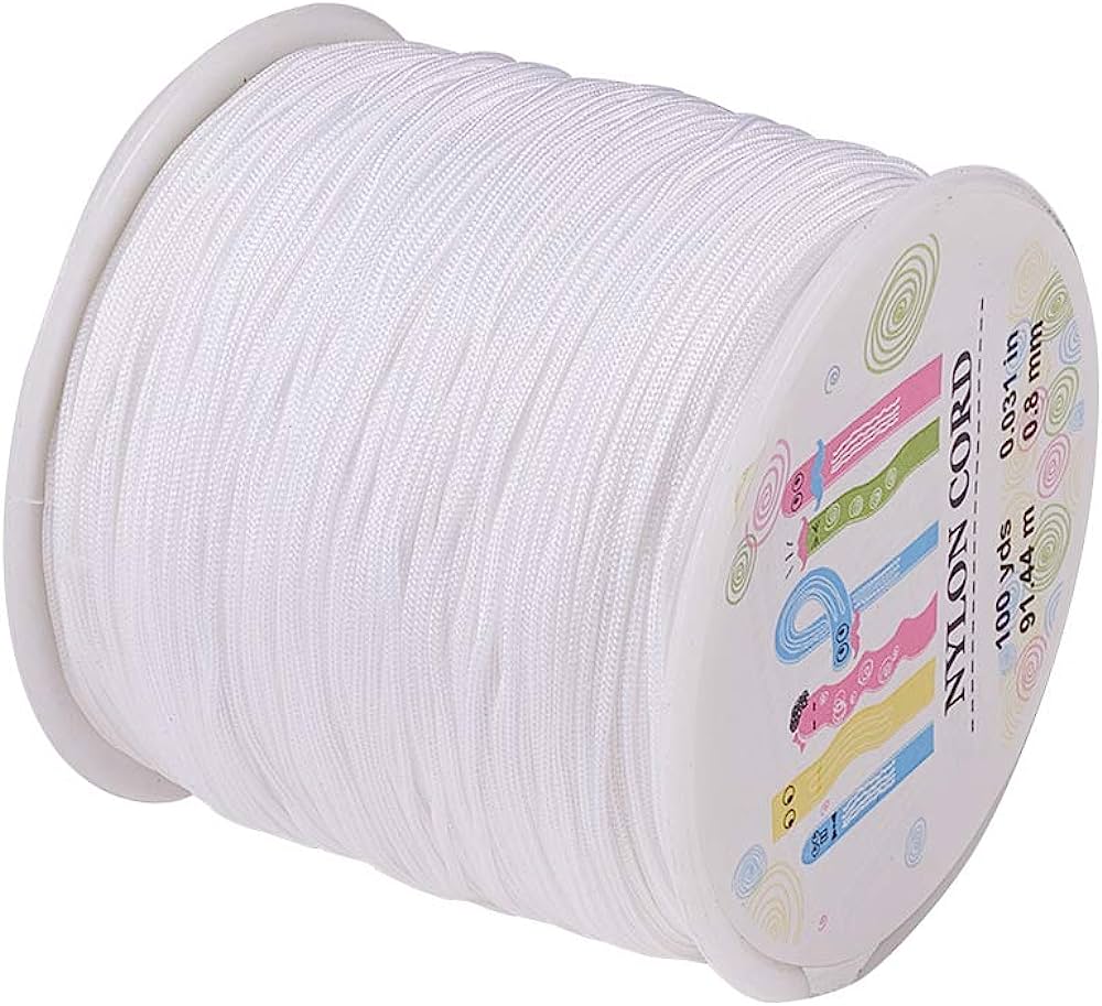 CORD, nylon, 90m, white, roll