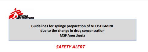 MODE D’EMPLOI NEOSTIGMINE 2,5mg/ml, amp. anglais