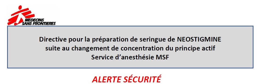 MODE D’EMPLOI NEOSTIGMINE 2,5mg/ml, amp. français