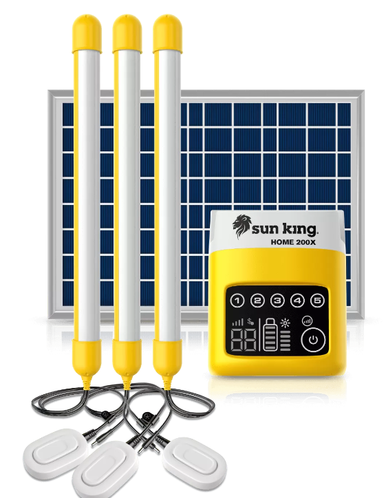 SOLAR LIGHT (Sunking Home 200X) 3 lights, panel 11W, batt.