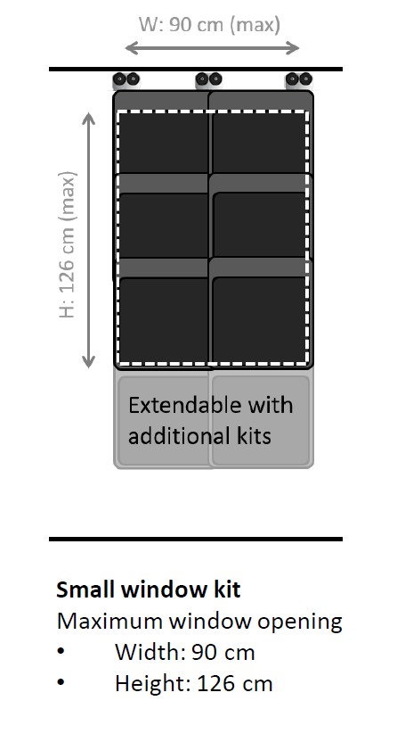 RIDEAU flexible, pour fenêtre petite + matériel de montage