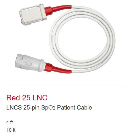 (Philips, MX400 + MMS X2/X3) CABLE PATIENT LNCS, LNC-10 3345