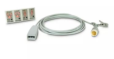 (Philips MX400+MMS X2/X3) ECG CABLE 3 wires, AAMI/CEI, 2.7 m