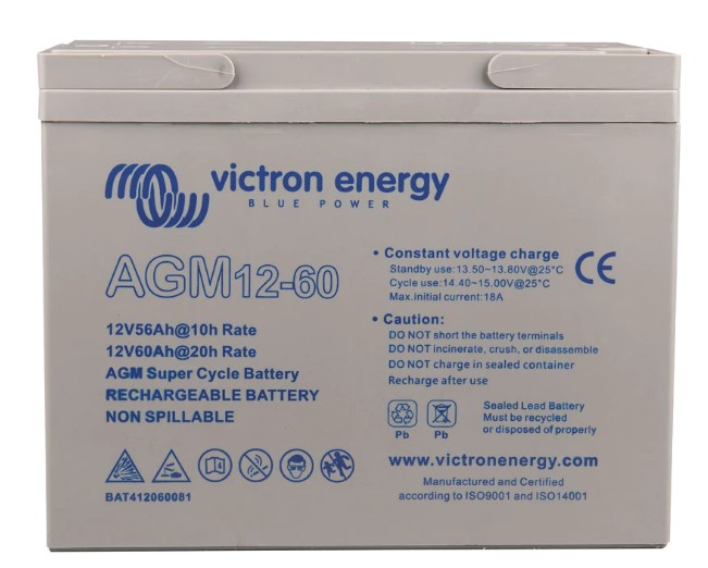BATTERY stationary, AGM, 12V/60Ah, sealed, super cycle, M5