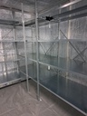 (e-pharmacy 24m²) SHELVING, galvanized, 5 shelves, set