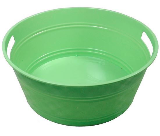BASIN round, plastic, 40l, with handles