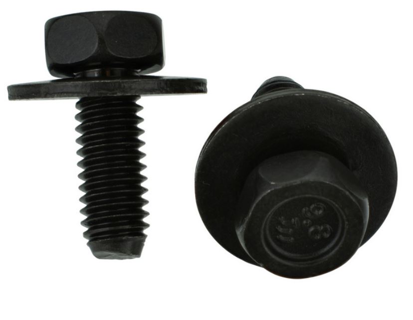 BOLT, stainless steel, M17x55mm, black + washer