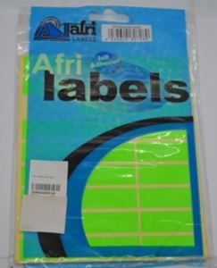 STICKER (Afri Label) K5, fluorescent green, pack of 210