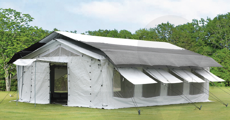 TENT (Huggy ProHPT48) 48m², 8x6x3m + groundsheet & shade net