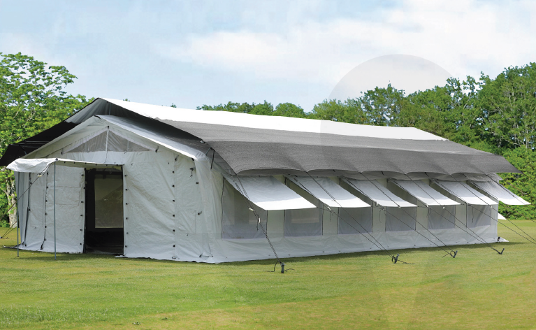 TENT (Huggy ProHPT72) 72m², 12x6x3m +groundsheet & shade net