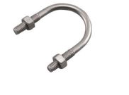 U BOLT CLAMP threaded, galvanized steel, 6mmx3.5" + nuts