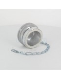 (symmetrical half-coupling) PLUG, 1" + locking ring & chain