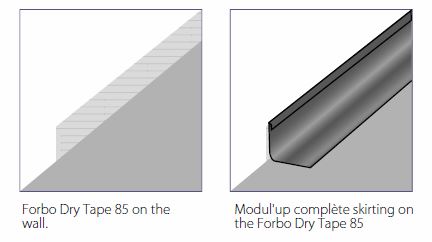 ADHESIVE TAPE (Forbo 794) for skirting, 50m roll