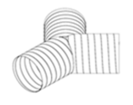 (Dantherm AC-M18) AIR DUCT Y-SPLIT insulated,Ø400mm,2xØ315mm