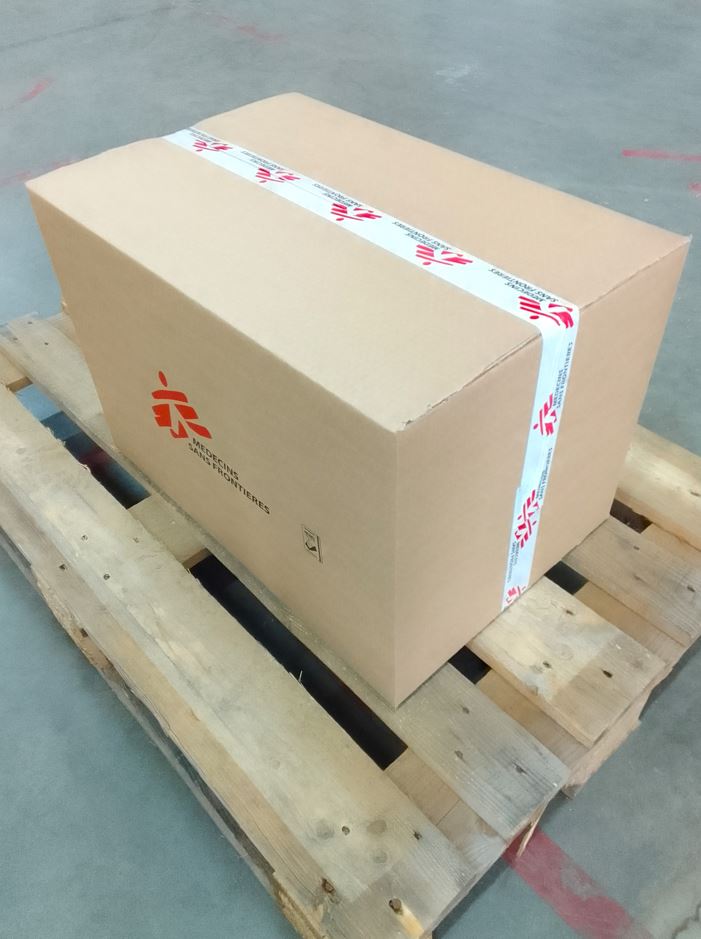 CARDBOARD BOX, 270x180x150mm, brown, 5-ply, w MSF logo, SD1