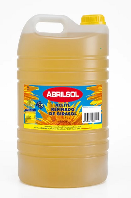 VEGETABLE OIL, sunflower, refined, 25l, PET bottle