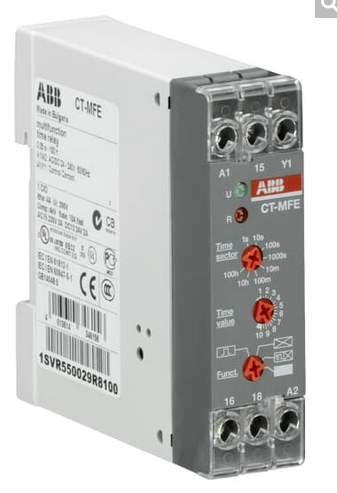 RELAIS TEMPORISE (ABB CT-MFE) 24-240VAC/DC, multifunct. 1c/o