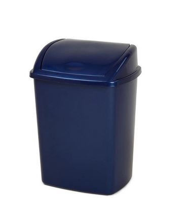 RUBBISH BIN, plastic, 30l, blue + swing lid