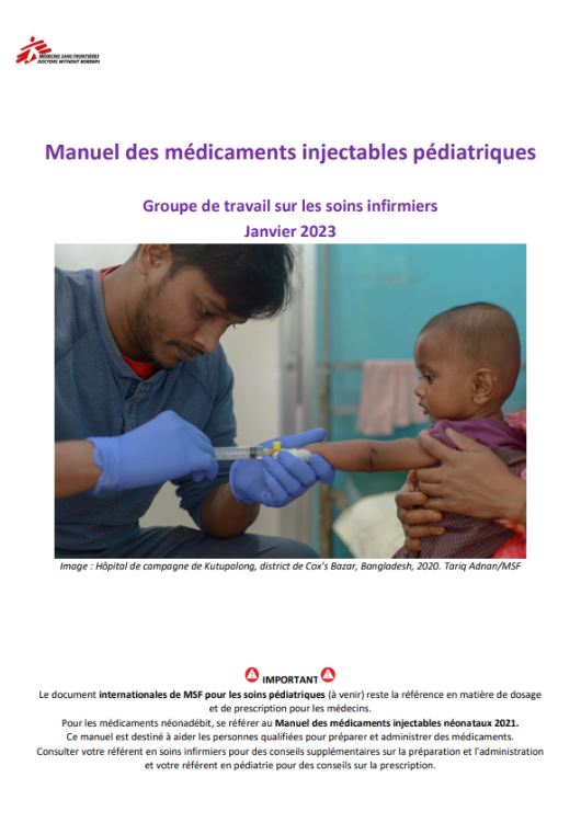 Manuel des médicaments injectables pédiatriques