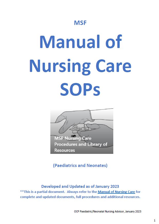 Manual of Nursing Care SOPs