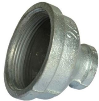 REDUCER COUPLING threaded, galvanised, Ø2"-¾", FxF