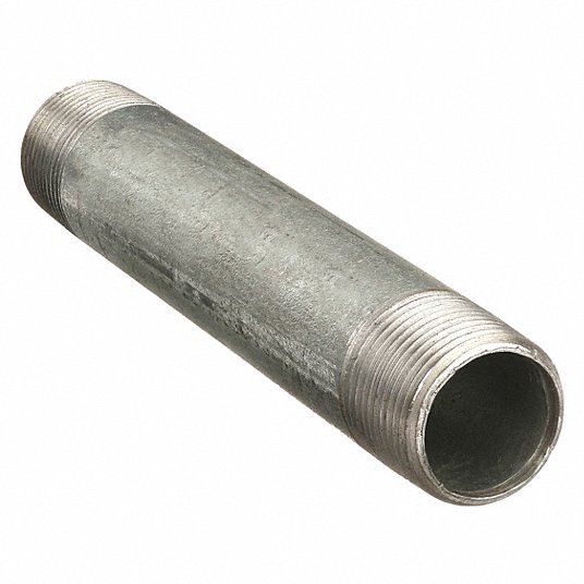 PIPE nipple, galvanized, Ø1½", MxM threaded, L12"