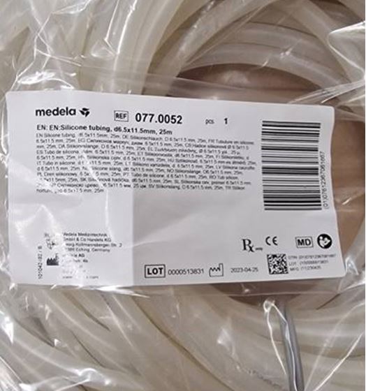 (vacuum extr.) TUBING, silicone rubber, 6.5/11.5mm X 25 m