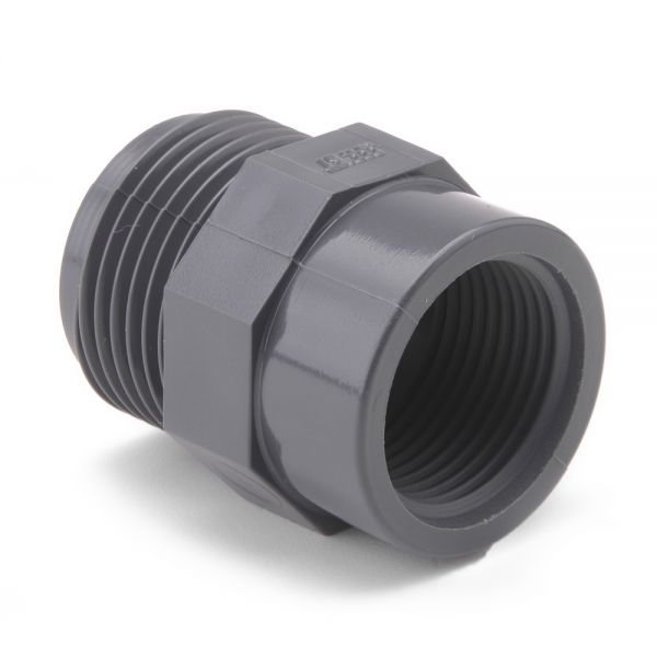 REDUCER COUPLING threaded, PVC, Ø2"-1"½, MxF