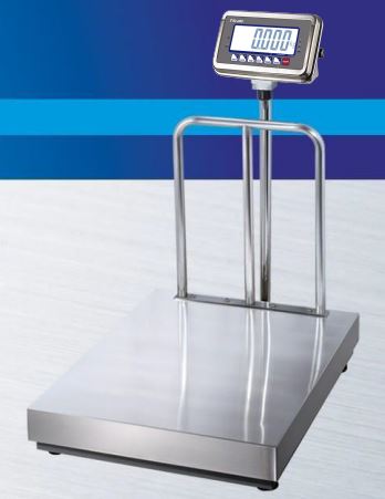 SCALE electronic, stainless, max 500kg, platform 4500x600m
