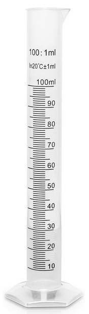 MEASURING TUBE, plastic, 100ml, graduated