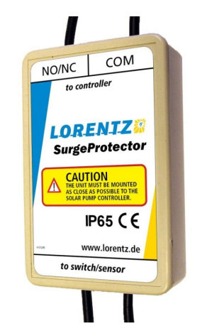 (Lorentz pump) SURGE PROTECTOR, 14 VDC, 500A, IP65, 2x1.5mm²