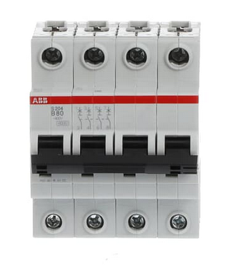 CIRCUIT BREAKER MCB (ABB) B-curve, 80A Icu10kA, 4P mod