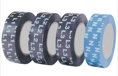 INSULATING TAPES adhesive, 15mmx10m, L1, L2, L3, N, 4 rolls