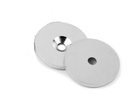 (pot magnet Ø32mm) DISK, metal, Ø34mm, with countersink hole