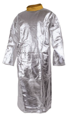 APRON heat resistant, aluminized, with sleeves, size XL