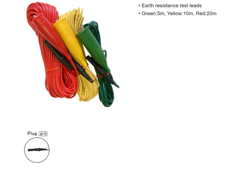 (multimètre) JEU CORDONS DE MESURE resistance terre (7095A)