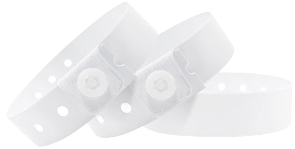 BRACELET D'IDENTIFICATION, plastique, neonat, blanc